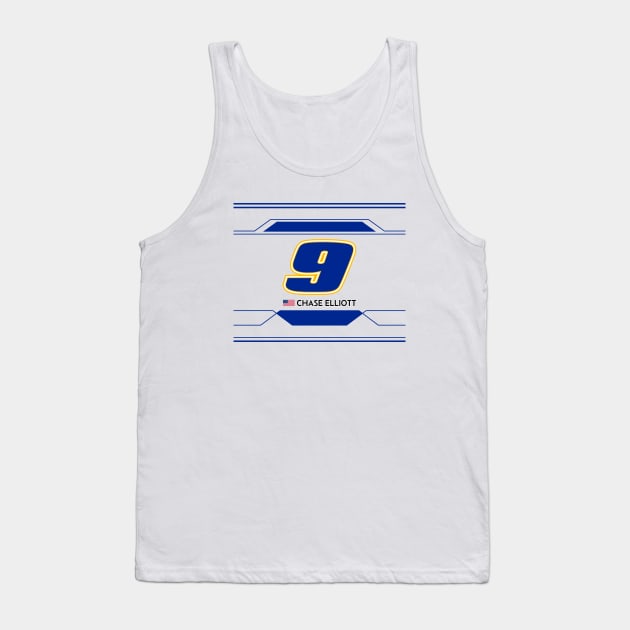 Chase Elliott #9 2023 NASCAR Design Tank Top by AR Designs 